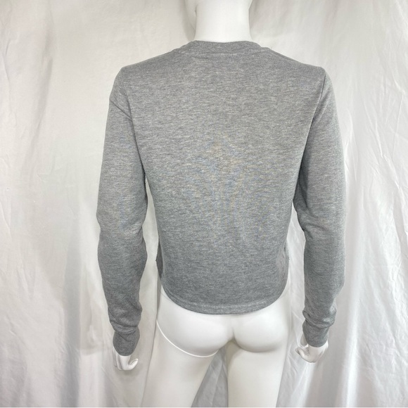 Rue21 White Tiger Print Gray Cropped Sweatshirt - Picture 3 of 7